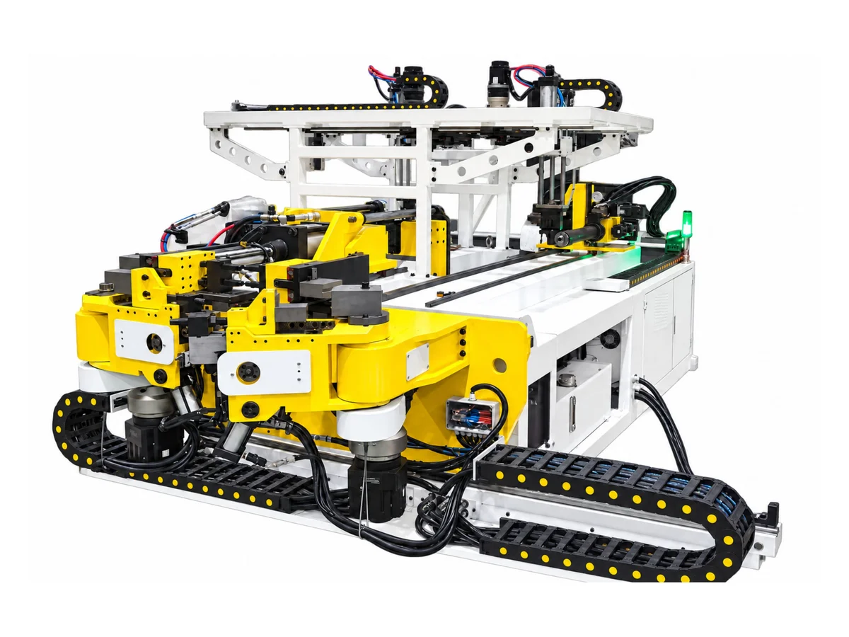 Integrated tube processing lines with robotic handling and inspection.