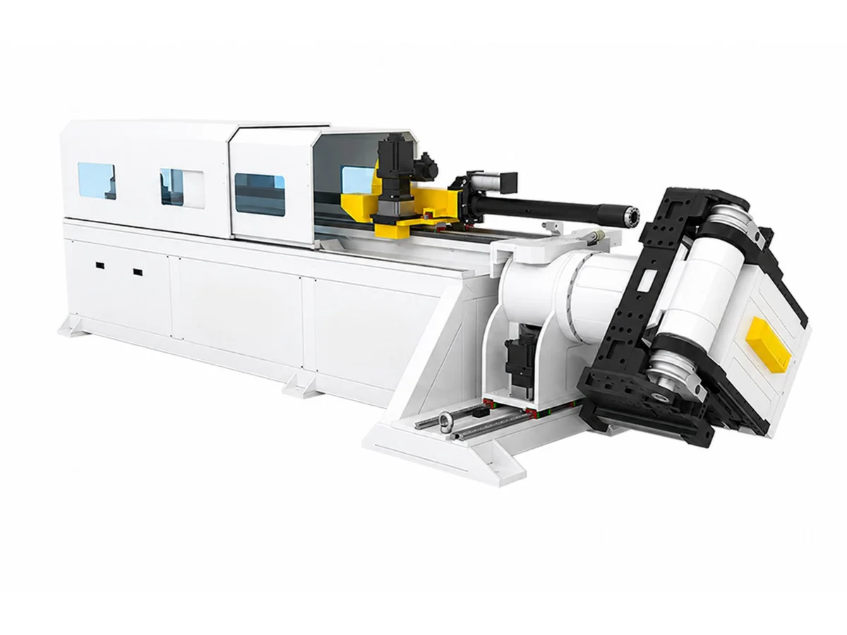 Multi-axis and all-electric CNC tube bending machines.